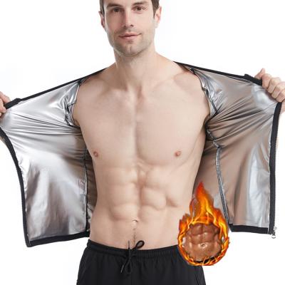 China High Quality Sports Workout Vedo Body Belly Slimming Sauna Effect End Sweat Absorb Shirt 5xl Sauna Suit Zipper for sale