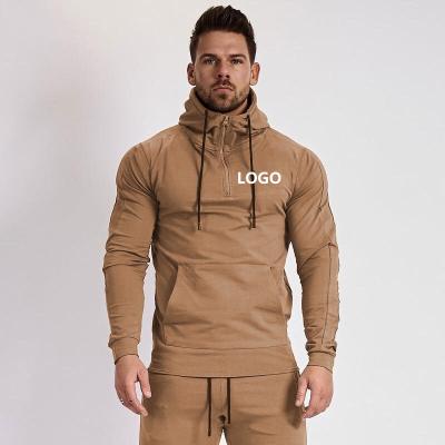 China Custom Fit Fitness GYM Breathable Running Training Hoodie Pullover OEM Logo Polyester Breathable Sportswear Workout For Men for sale