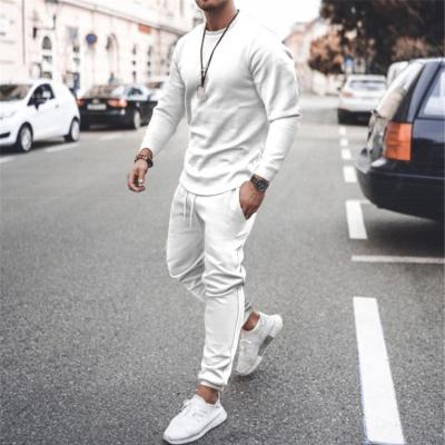 China Breathable Vedo Sweatsuit Custom Logo 2 Piece Set Sportswear Leisure Sport Running Joger Suit White Men Tracksuit for sale