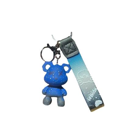 China Car Key Chain Ring Creative Chameleon Severe Bear Fashionable Key Bear Small Bag Key Chain Ring Pendant Jewelry Wholesale for sale