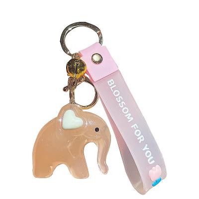 China Wholesale 2021 Cartoon Cartoon Elephant Key Chain Key Chain Accessories Cute Acrylic Creative Cute Schoolbag Pendant Small Key Chain for sale