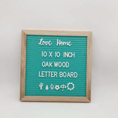 China Europe Amazon Felt Letter Board Felt Blackboard Oak Wooden Letter Board Wooden Message Board for sale