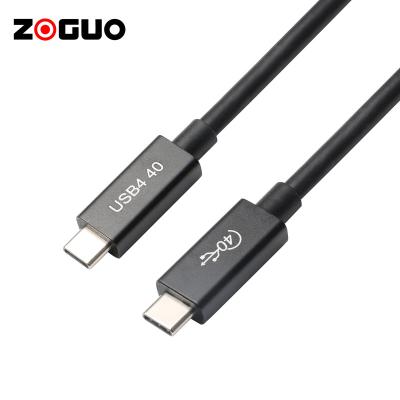 China High Quality Fast Charging Type-C Data USB Type C Cable 4.0 USB MP3/MP4 Player Aluminum Shell 40Gbps Cable For Laptop Smartphone Monitor for sale