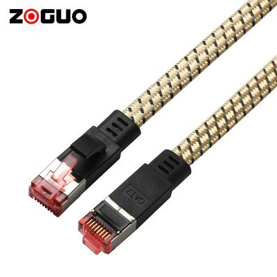 China Bandwidth up to 2000MHz Speed ​​up to 48Gbps High Speed ​​Ethernet Cable Braided Network Lan Cord Cable Compatible for Cat7 RJ45 Game, Modem, Router, PC, Mac, Laptop for sale