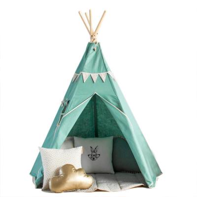 China Soft Cotton Frame Indoor High Quality Canvas Children's Toy Wholesale Teepee Tent for sale