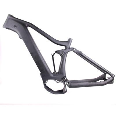 China Full Mountain Bikes Carbon Enduro Ebike Frameset 29er 650B Suspension Compatible For Bafang M500 M600 Motor LCES1075 for sale