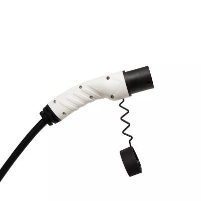 China 10-32A current adjustable 3.5Kw home evse portable ev charger type 2 iec 62196 electric car charger WITH EV Connector Connector: 240mm*51mm*98mm Control box: 225mm*7 for sale