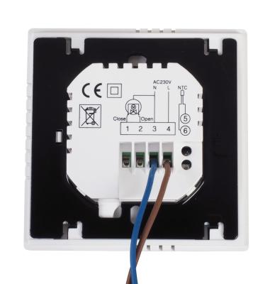 China RS485 Modbus or Tuya EU EC control fan HVAC room thermostat touch screen LCD standard wifi mobile room thermostat for sale