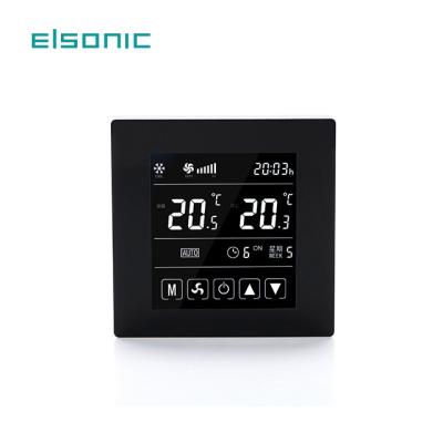 China Hot FCU/Central 5+1+1 digital air conditioning lcd room touch thermostat screen knx programmable thermostat for sale