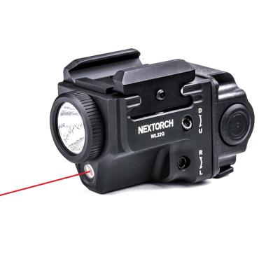 China Powerful Tactical Light 650 Lumen WL22R Tactical Red Pistol Laser Torch Light Led Picatinny Rail And GLOCK Laser Torch for sale