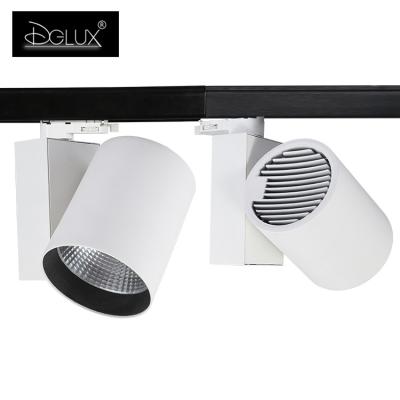 China DGLUX Easy Installation Aluminum Adjustable Angle Kitchen White Body DGLUX COB 20 30 40 Watt Led Track Light for sale