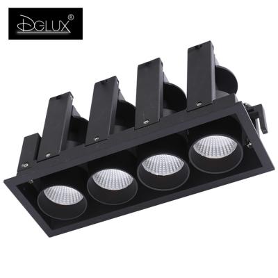 China Easy Anti-Glare Aluminum Body / DGLUX For Installation Led DownLight Adjustable Black COB 10W 20W LED Aluminum Grill Lamp for sale