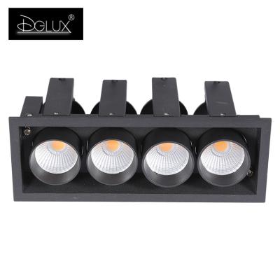 China DGLUX Anti-Glare Aluminum Body / Low Price Improve Heat Dissipation Adjustable Black COB 10 20W Down LED Grill Light for sale