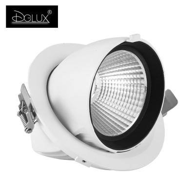 China Aluminum Body/Anti-Glare/Good Heat Dissipation DGLUX Store More Durable Home Ceiling Recessed Downlight Adjustable Round 30W Led Downlight for sale