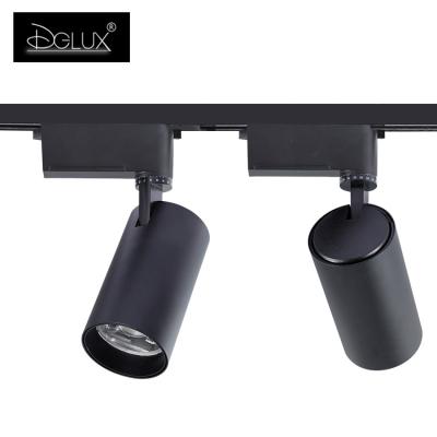 China DGLUX Heat Dissipation Sale Exhibition Hall Adjustable COB 10w 20w 30w 40w Aluminum Body / Anti-Glare / Good Hot Spot Led Track Light for sale