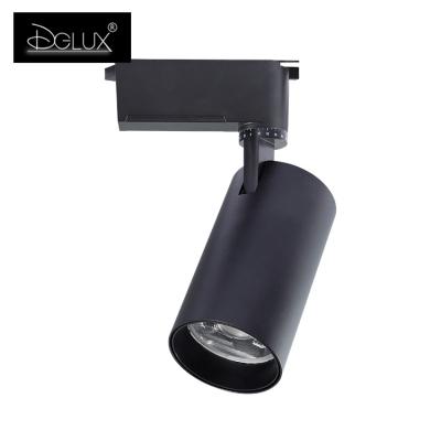 China Adjustable Aluminum Body COB 10watt 20watt 30watt 40watt Spot/Anti-Glare/Heat Dissipation DGLUX Latest Style Brand Store Led Track Light for sale