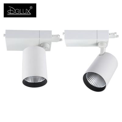 China DGLUX Wholesale Price COB 20w 30w 40w Aluminum Body/Anti-Glare/Good Adjustable Indoor Aluminum Ceiling Led Track Light for sale