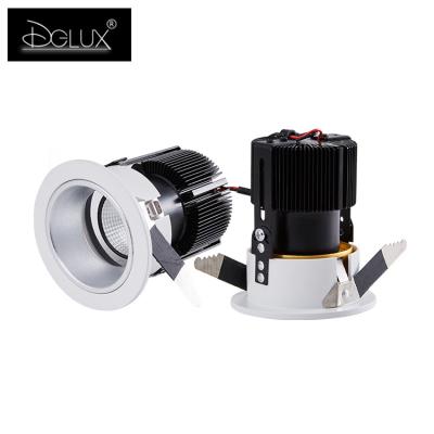 China DGLUX High Quality Aluminum Anti-Glare/Diecast Aluminum Ceiling Down Recess Light 15w 18w Reflector Led Spot Lights for sale