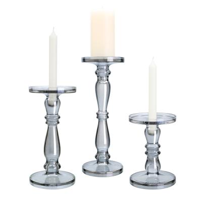 China Home Decoration Diamond Star Modern Style Home Wedding Decoration Creative Glass Candle Holders for sale