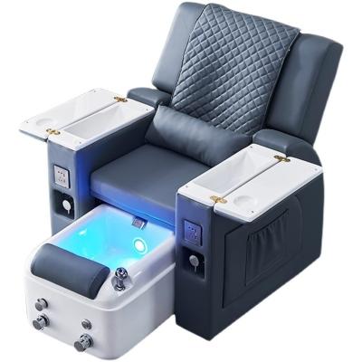 China Multifunctional High Quality Adjustable White and Gray Manicure Pedicure Chair Luxury Design SPA Massage and Foot Manipulator for sale