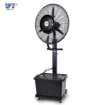 China Hotel 26 30 Inch Factory Air Cooling Electric Outdoor Water Jet Industrial Rack Mist Fan zu verkaufen