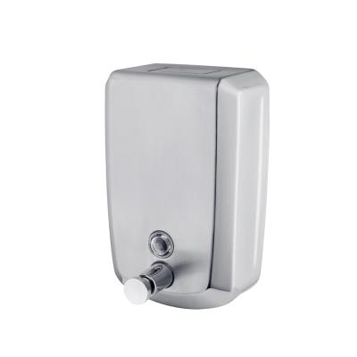 China Foam Soap Dispenser 1000ml Manual Operation Stainless Steel 304 High Quality Commercial And Home Use Hand Wash Liquid Soap Dispensers With Key Lock for sale