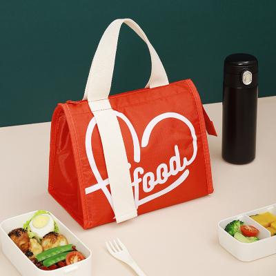 China New Fashion Custom Lunch Bento Cooler Bag Waterproof Oxford Cloth PVC Work Handheld Students Insulated Lunch Bag for sale