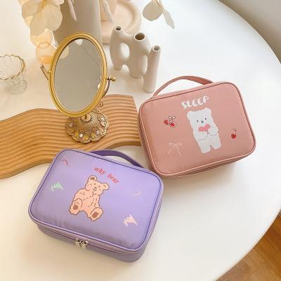 China Factory Wholesale Large Capacity Portable Wash Bag Storage Bag Portable Student Cute Cosmetic Bag Fashion Statistical Institute Style for sale