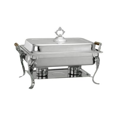 China Hotel Buffet Equipment Best Selling Chafing Dish with Tiger Leg Kitchen Utensils for sale