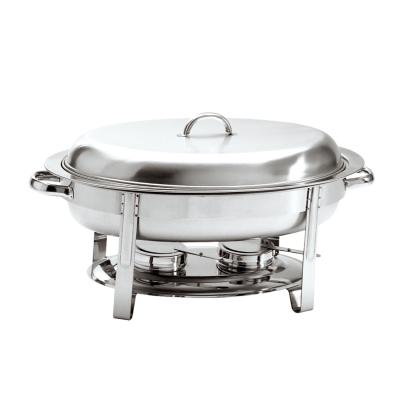 China Electric Oval Stainless Steel Food Warmer Stainless Steel Chafing Dish Buffet Oven Made in China for sale