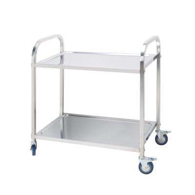 China Tea Cake Wine Cart Stainless Steel Square Tube Cart Serving Serving Cart for sale