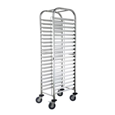 China Stainless Steel Best Selling Gastronorm Pan Trolley Service Cart for sale