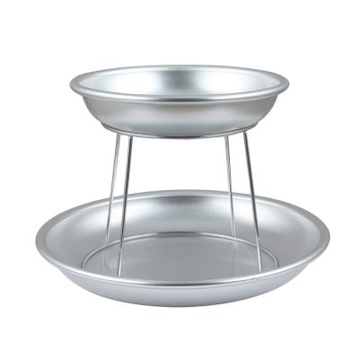 China Eco-friendly Aluminum All Size Customize Deep Round Seafood Dish Platter Tray Seafood Platter Buffet Items For Restaurants Hotels for sale