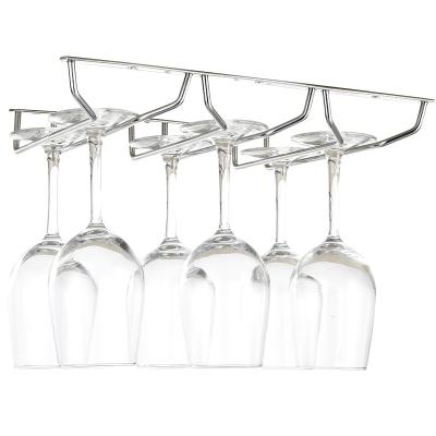 Китай Cabinet Hanging Cup Wine Glass Rack  Bottle Holder 304 Stainless Steel Stemware  Wine Glass Drying Rack продается