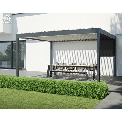 China Luxury Garden House Factory Supplied Aluminum Pergola Easily Assembled Outdoor Furniture For Outdoor Restaurant for sale