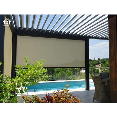 China Chinese Style Pergola Louvre Roof Metal Aluminum Pergolas Easily Assembled for sale