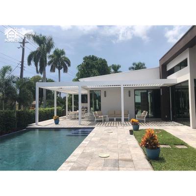 China Modern Aluminum Canopy Roof Shutter Garden Patio Furniture Kits Pergola Outdoor Furniture Easily Assembled for sale