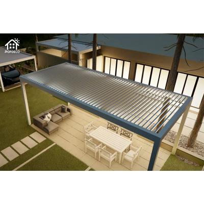 China Modern Aluminum Canopy Roof Shutter Garden Patio Furniture Kits Pergola Outdoor Furniture Easily Assembled for sale