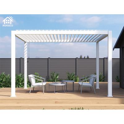 China Four Seasons Easily Assembled 4*3 3*4 Motorized Aluminum Pergola Outdoor Pergola With Sides Pergola Roof for sale