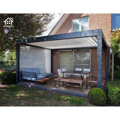 China Easily Assembled Outdoor Pergola Customized Morden Aluminum Pergola Motorized Canopy Gazebo Pergola for sale