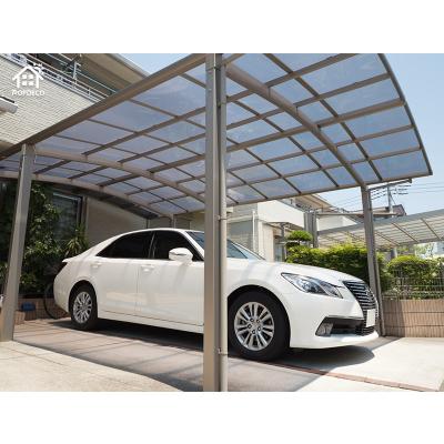 China Garages Car Canopy Outdoor Garden Parking Lot Polycarbonate Aluminum Carport for sale