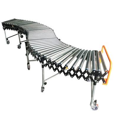 China Fire Resistant Telescopic Flexible Gravity Portable Load Unload Roller Conveyor for sale