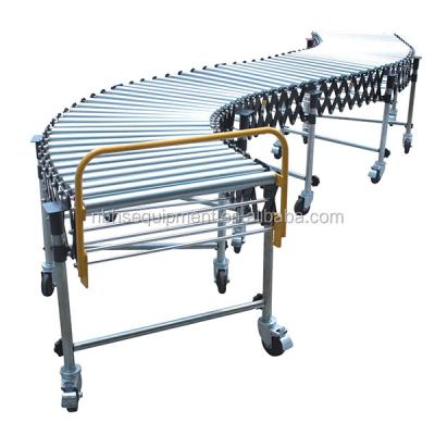 China Fire Resistant Gravity Roller Accordion Steel Conveyor for sale