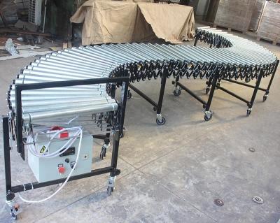 China Oil Resistant Electric Flexible Conveyor System For Container Loading And Unloading for sale