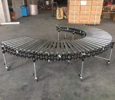 China Flexible / Expandable Fire Resistant Gravity Roller Conveyor for sale