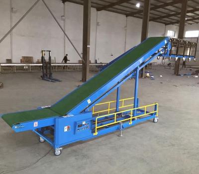 China Oil resistant adjustable height inclined belt conveyor, trailer, van, truck, container loading and unloading conveyors from china supplier for sale