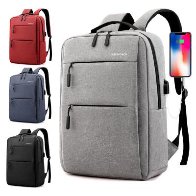 China With New USB USB Simple Backpack Rechargeable Business Waterproof Laptop Bags Leisure Business Laptop Backpack For Men And Women for sale