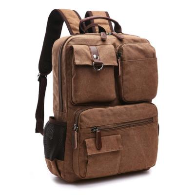 China New Waterproof Men's Canvas Backpack Shoulder Bag Students Leisure Bag Computer Bag School Mochila Teenagers 15inch Laptop Backpack for sale