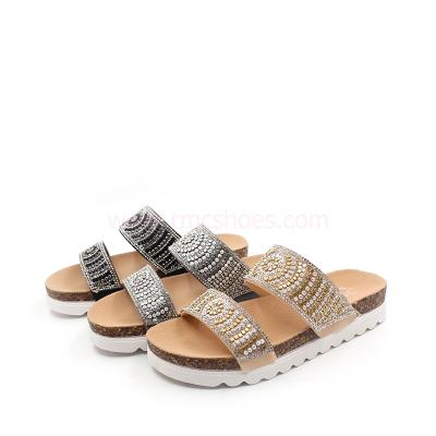 China 2020 Hot Selling Round RMC Ladies Shoes Diamond Women Slippers for sale