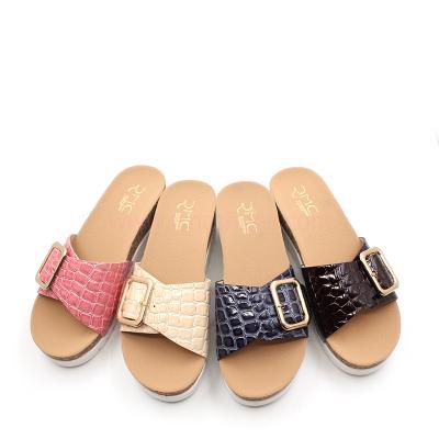 China 2020 RMC Classic Deodorization One Size Buckle Slide Increasing Ladies Slippers for sale